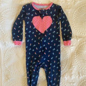 Carter's 18M floral heart pajamas